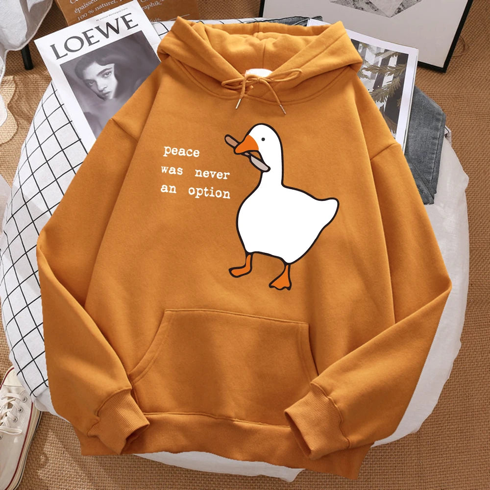 Peace Was Never An Option Printed Hoodie