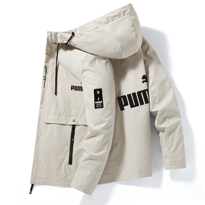 Windproof Zipper Hooded Jacket Casual Outdoor Sports Lightweight Style