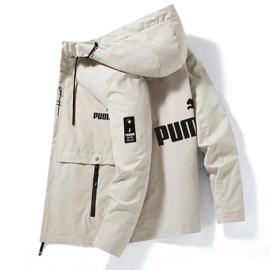 Windproof Zipper Hooded Jacket Casual Outdoor Sports Lightweight Style