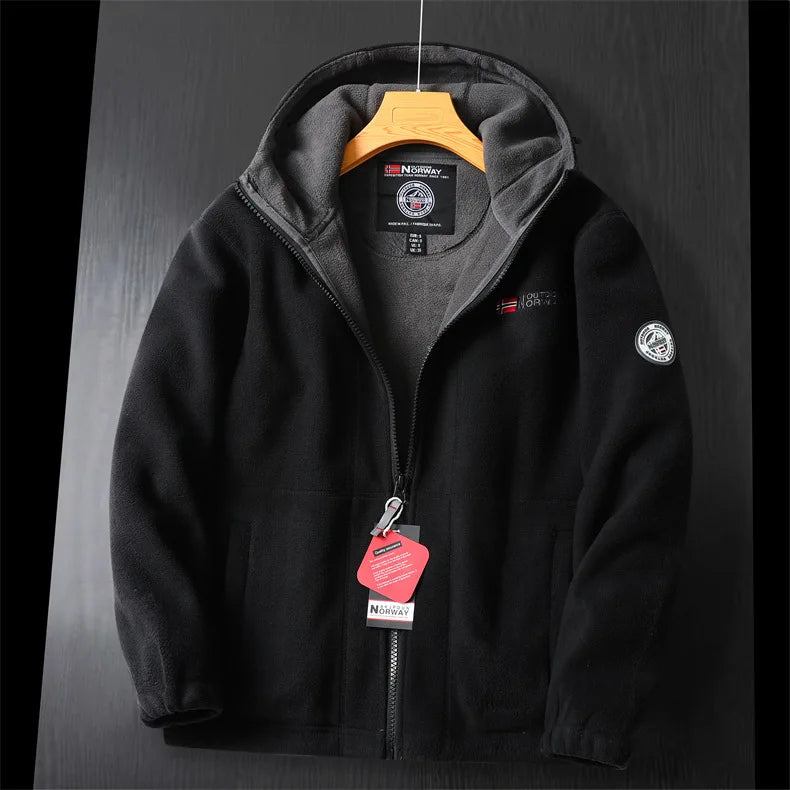 Winter Wool Jacket High-end Embroidered Thickened Fleece Windproof Jacket Coat