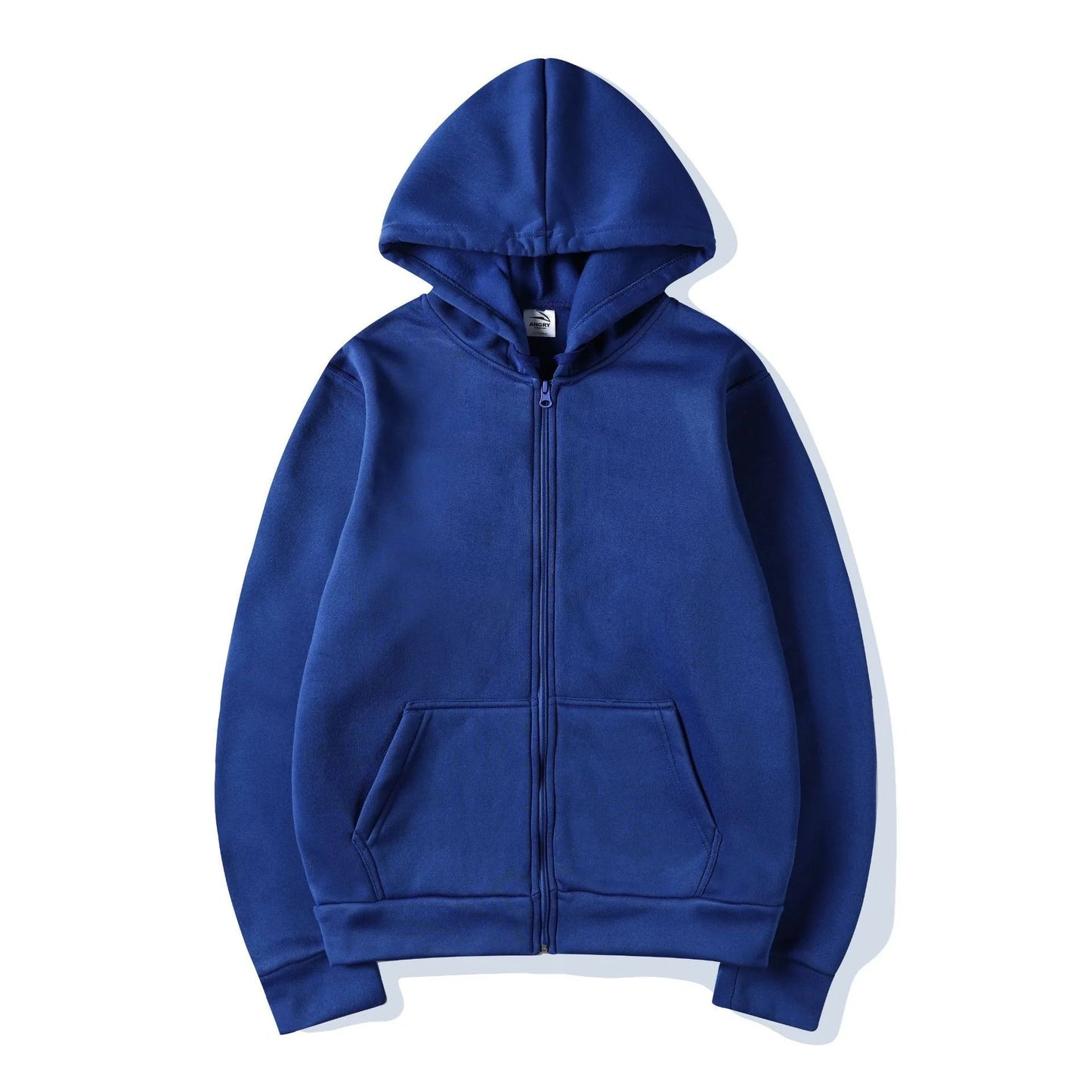 Zip-Up Sweater Cardigan Hoodie Solid Color