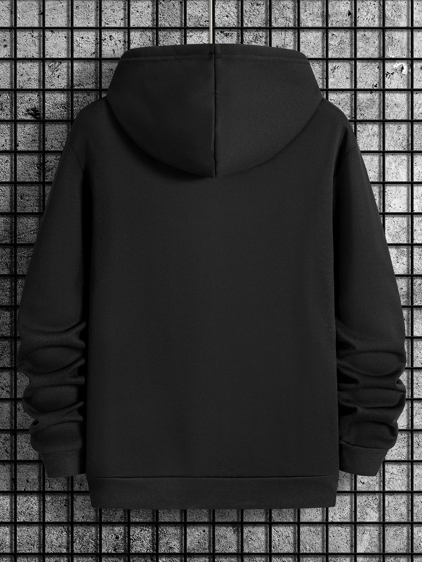 London Fashion Print Hoodie Kangaroo Pocket