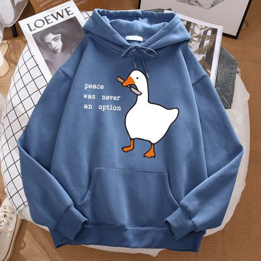 Peace Was Never An Option Printed Hoodie