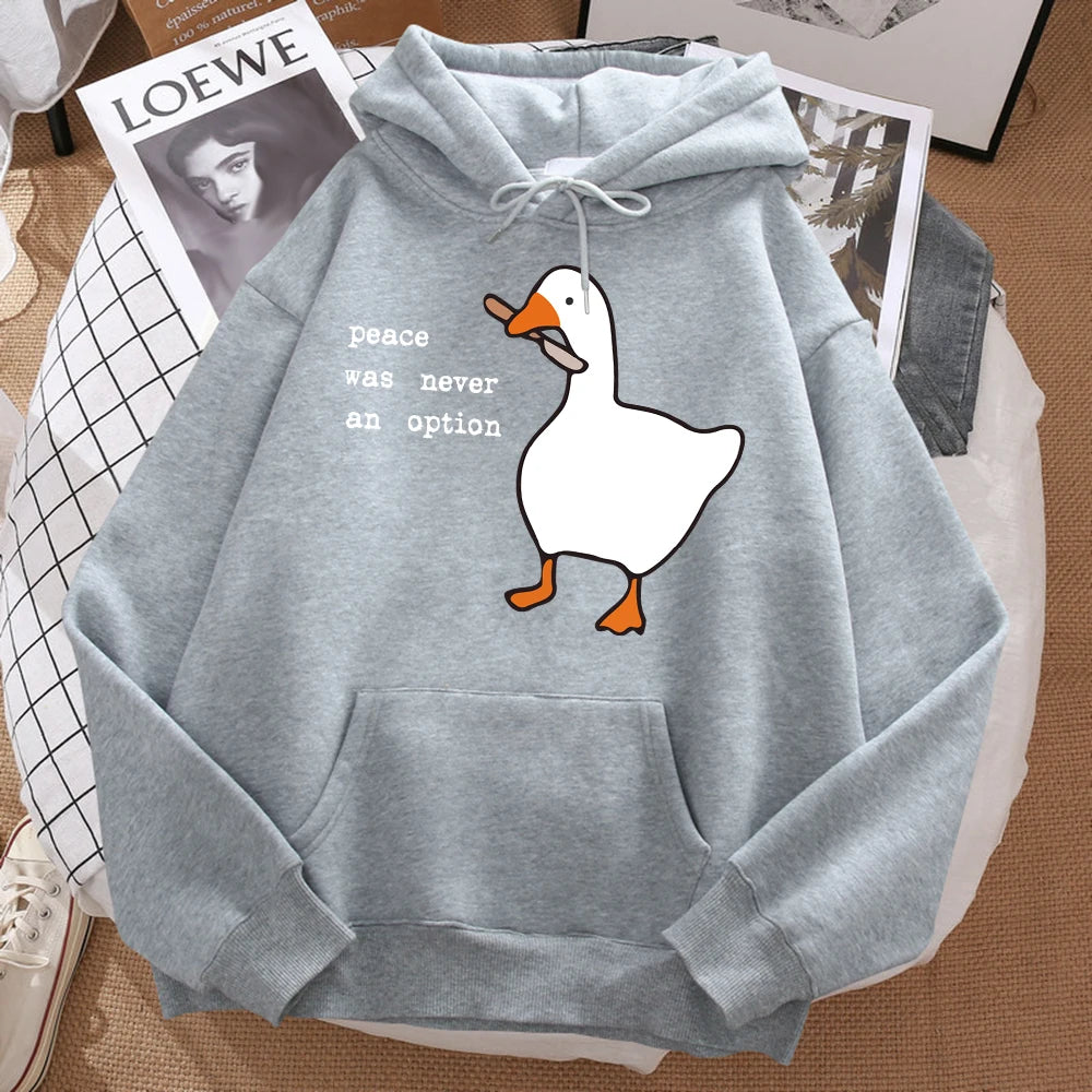 Peace Was Never An Option Printed Hoodie