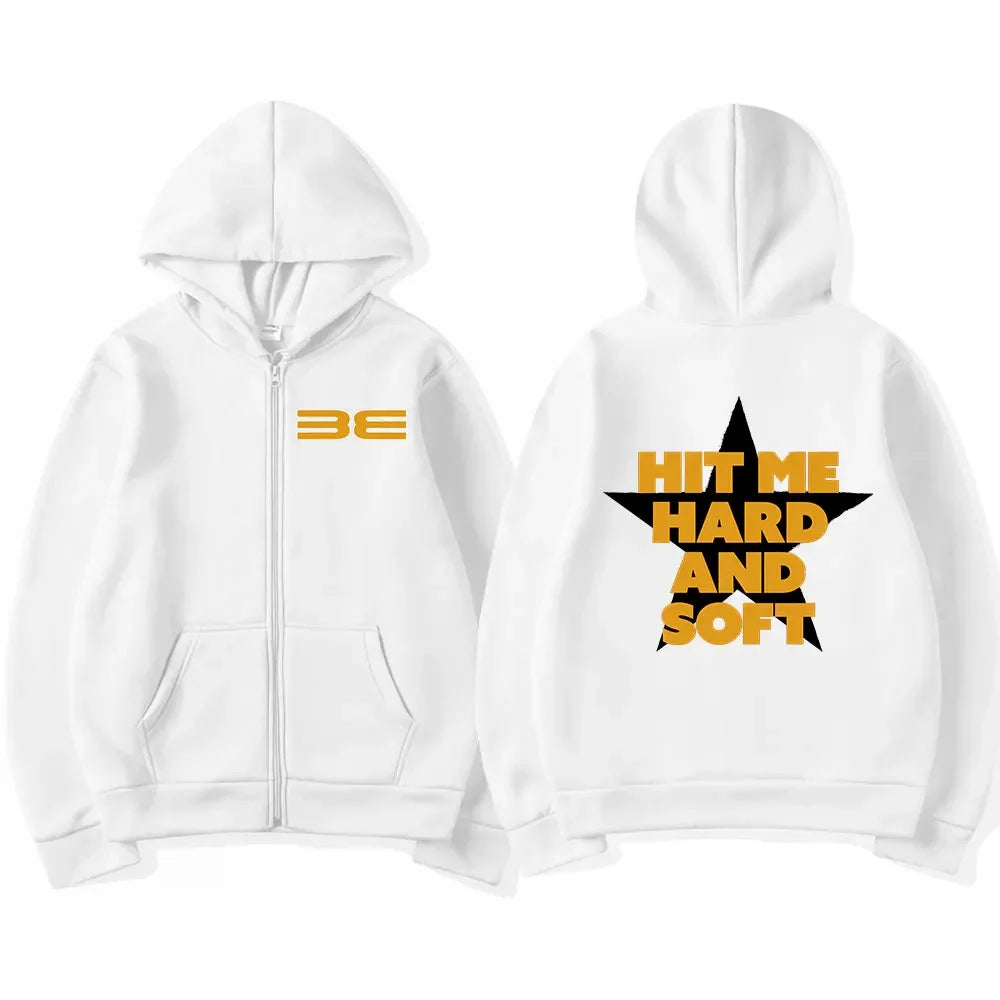 Hit Me Hard and Soft 2025 Tour Zip Up Sweatshirts (Unisex)