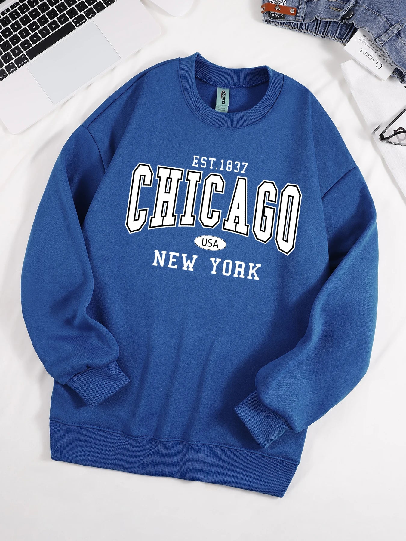 Chicago New York Sweatshirt Harajuku Fleece Pullover