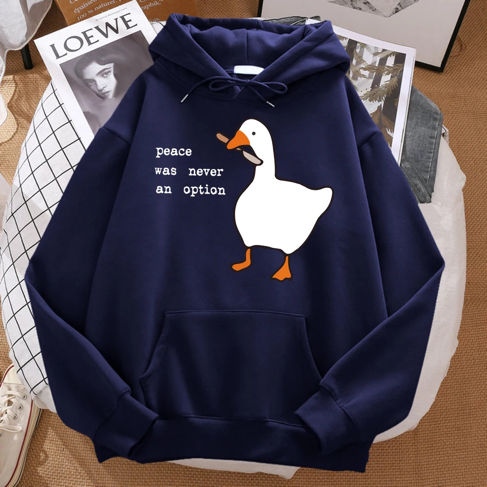 Peace Was Never An Option Printed Hoodie
