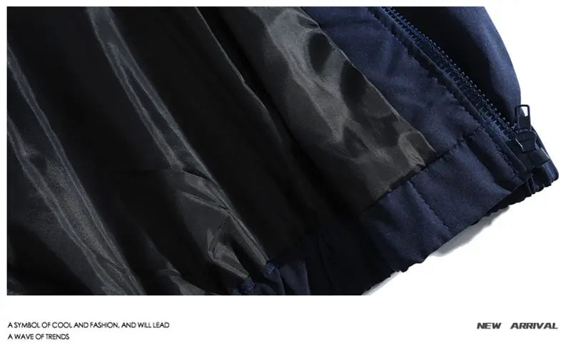 Reflective Striped Thin Jacket, Hip Hop Streetwear Coat Zipper