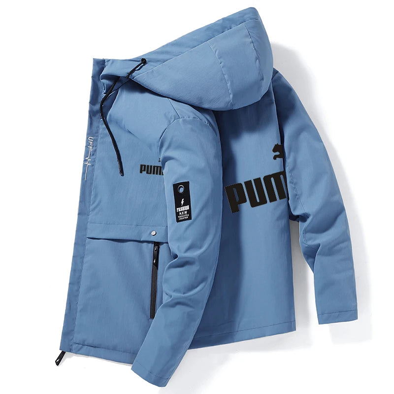 Windproof Zipper Hooded Jacket Casual Outdoor Sports Lightweight Style