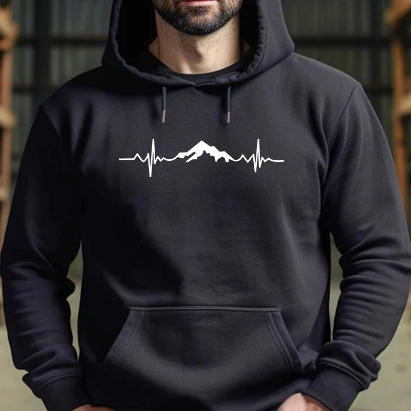 Mountain Printed Casual Hoodies