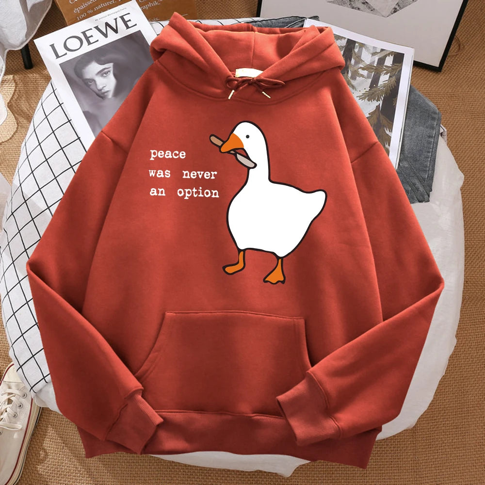 Peace Was Never An Option Printed Hoodie