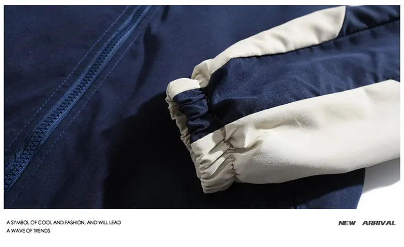 Reflective Striped Thin Jacket, Hip Hop Streetwear Coat Zipper