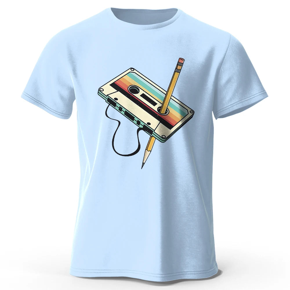 Cotton Printed T-Shirt, Soft Round Neck Tee