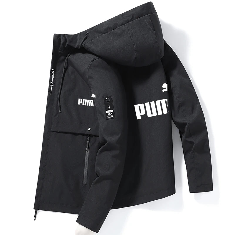 Windproof Zipper Hooded Jacket Casual Outdoor Sports Lightweight Style