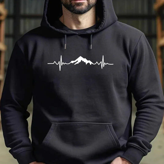 Mountain Printed Casual Hoodies