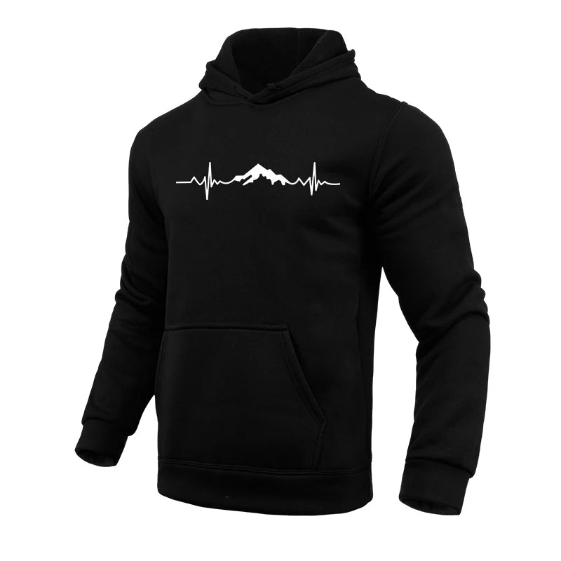 Mountain Printed Casual Hoodies