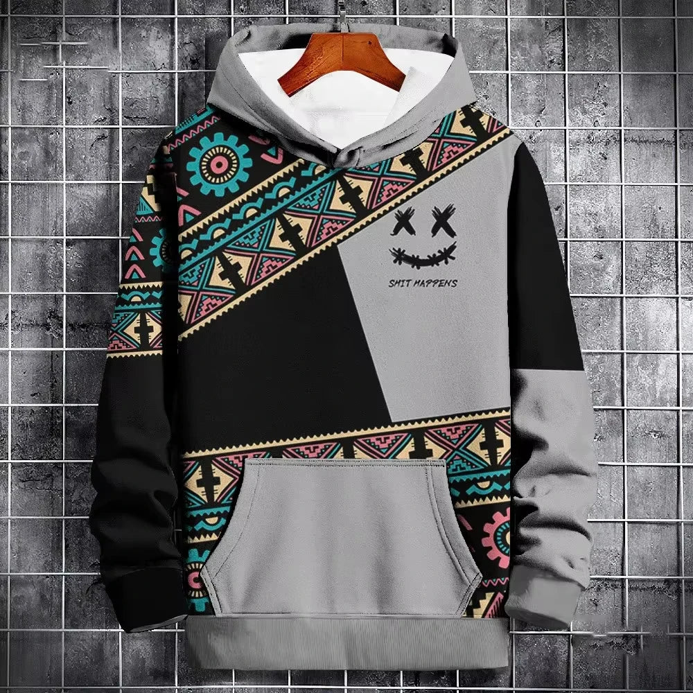 3D Nation Style Hoodies, Paisley Print Pullover