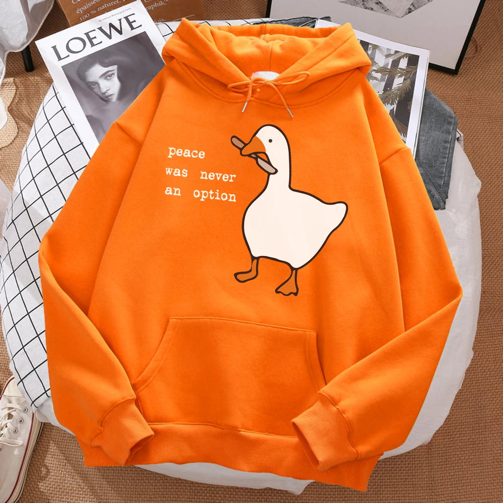 Peace Was Never An Option Printed Hoodie