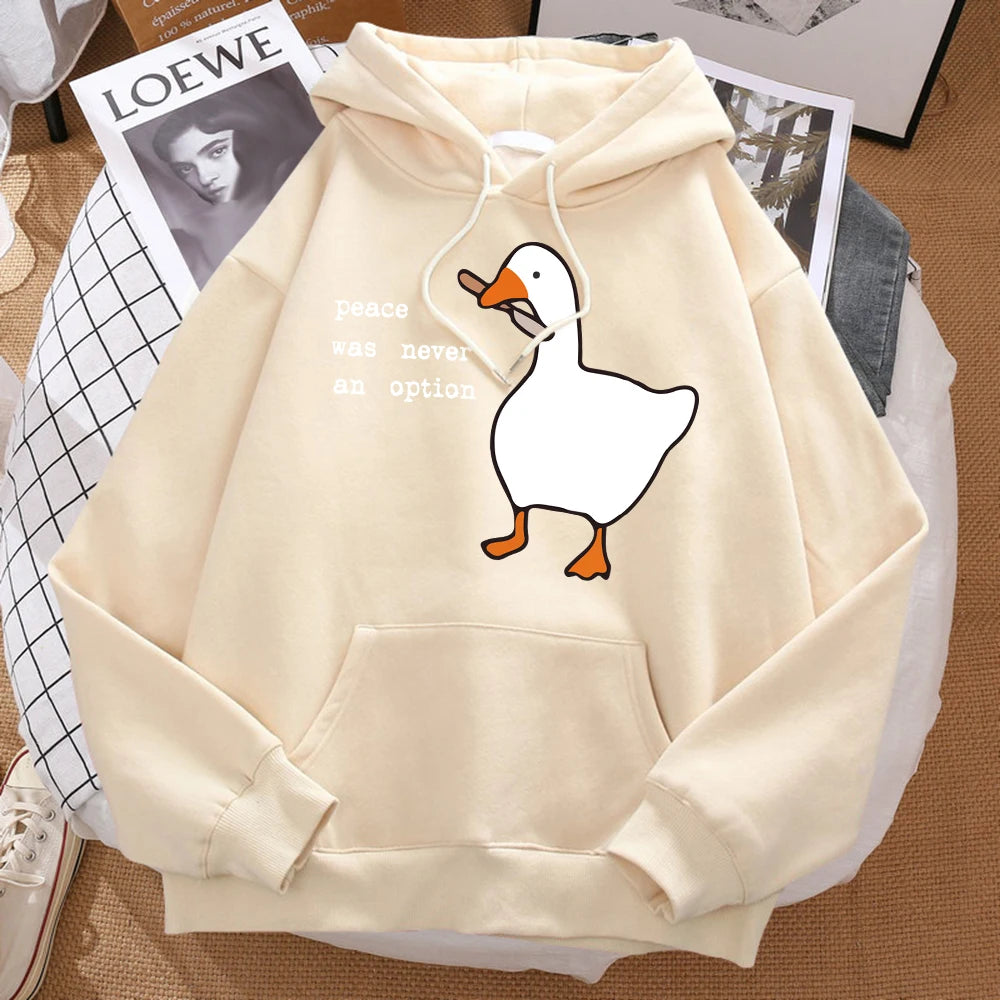 Peace Was Never An Option Printed Hoodie