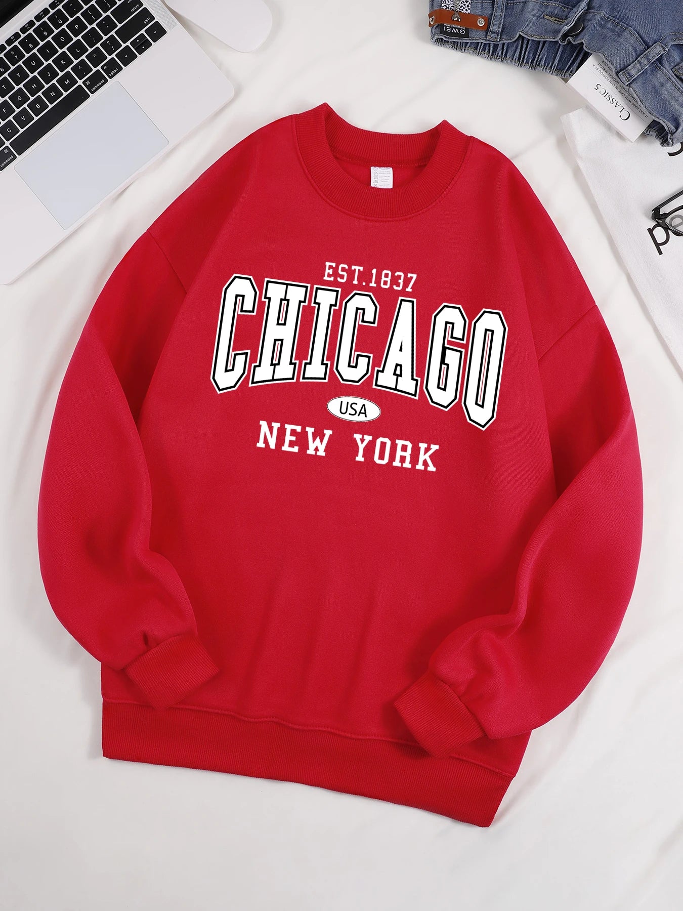 Chicago New York Sweatshirt Harajuku Fleece Pullover