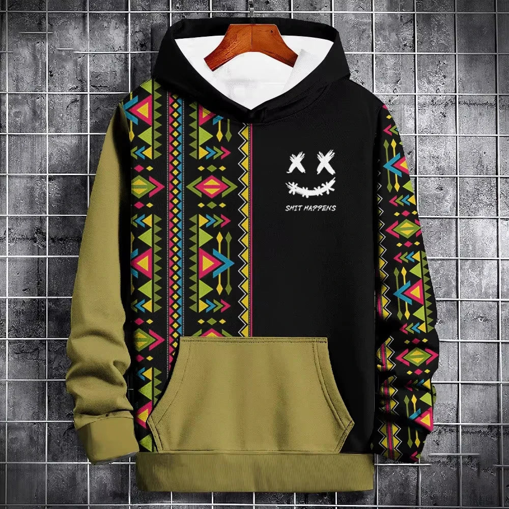 3D Nation Style Hoodies, Paisley Print Pullover