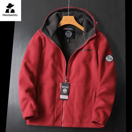 Winter Wool Jacket High-end Embroidered Thickened Fleece Windproof Jacket Coat