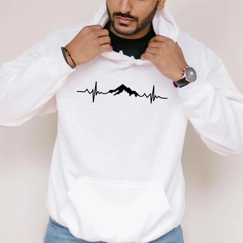 Mountain Printed Casual Hoodies