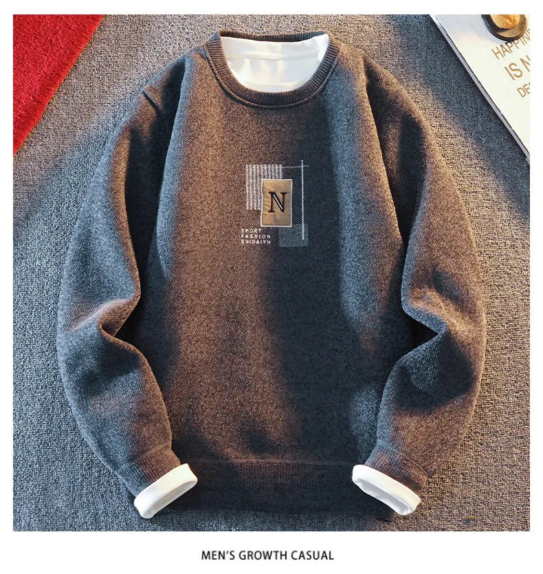 Sweater Thick Fleece Knitted Pullovers / Sweatshirt