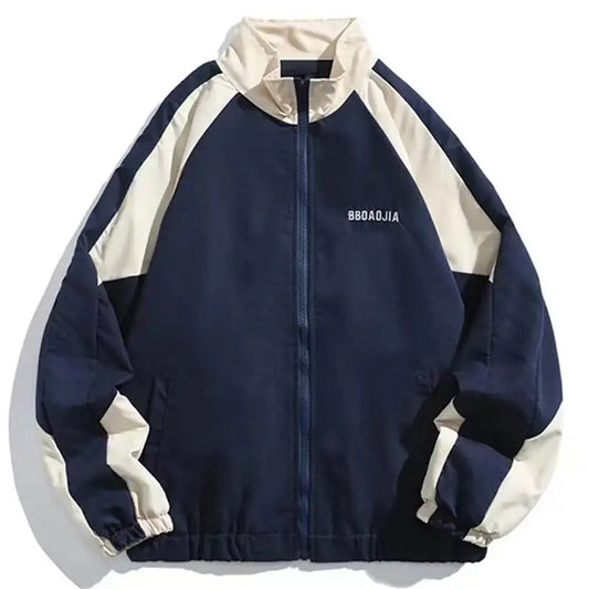 Reflective Striped Thin Jacket, Hip Hop Streetwear Coat Zipper
