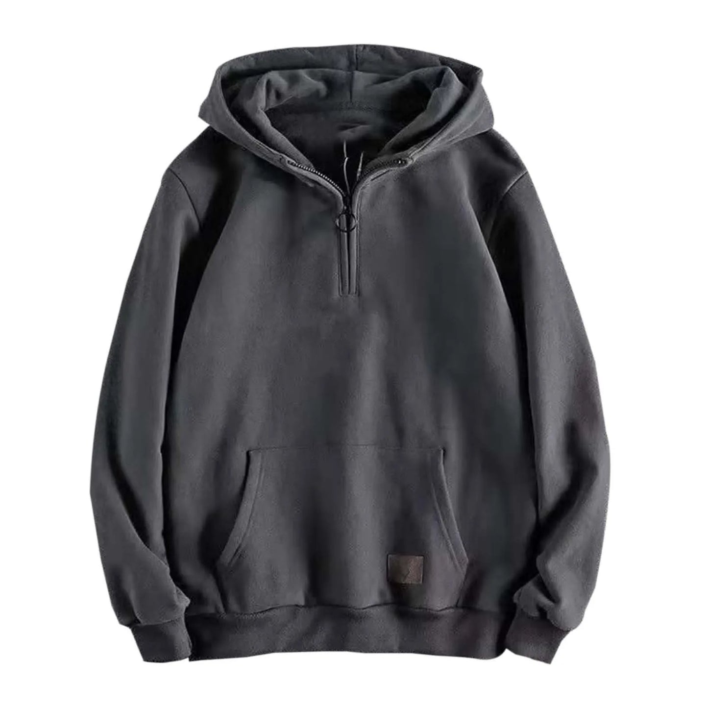Half Zip Hoodie Vintage Heavyweight Pullover