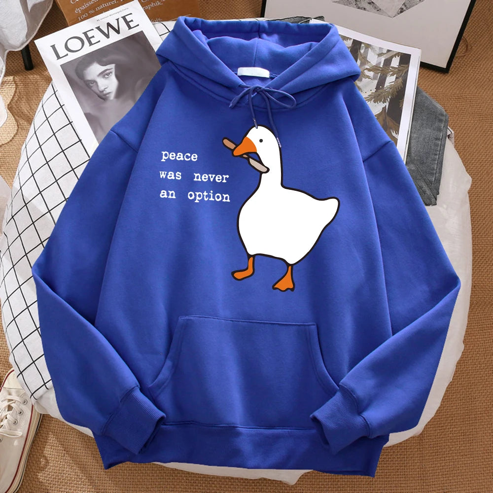 Peace Was Never An Option Printed Hoodie