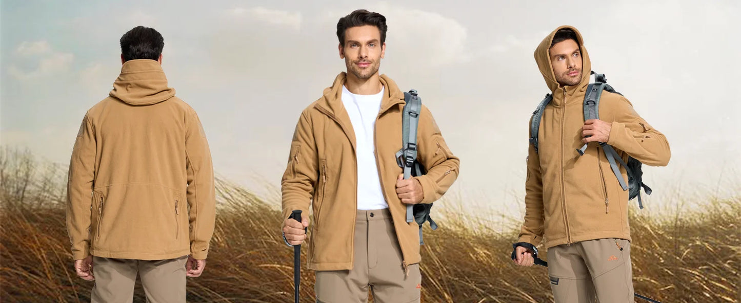 Tacvasen Coats Fleece Zip Up Jackets