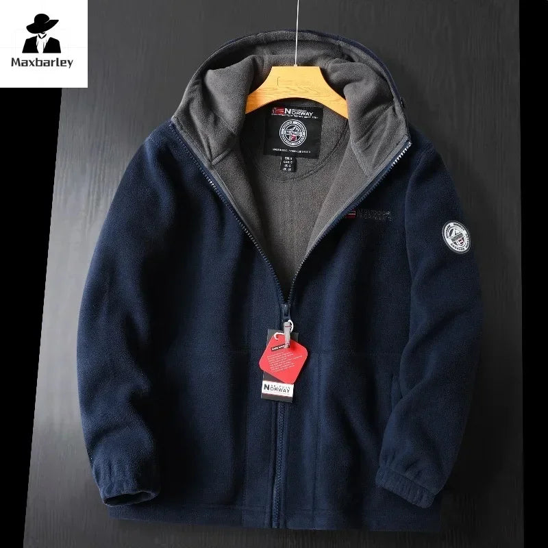 Winter Wool Jacket High-end Embroidered Thickened Fleece Windproof Jacket Coat