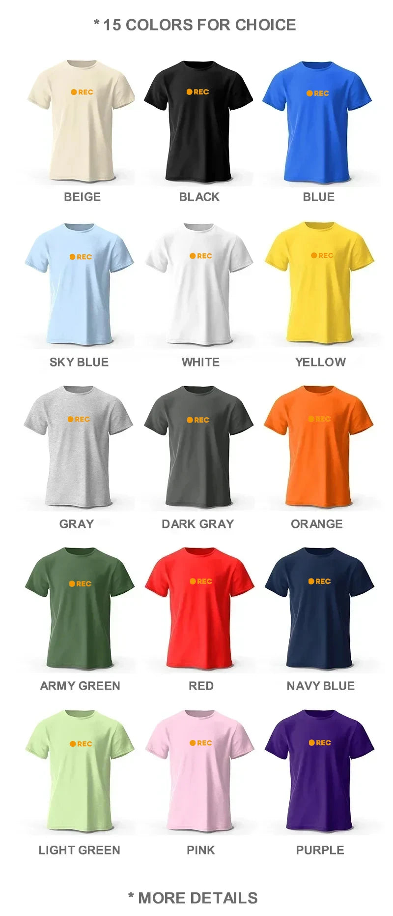 REC Printed Essential Wardrobe 100% Cotton T-Shirt