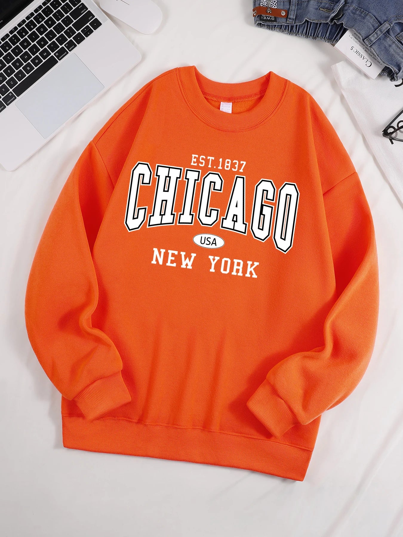 Chicago New York Sweatshirt Harajuku Fleece Pullover