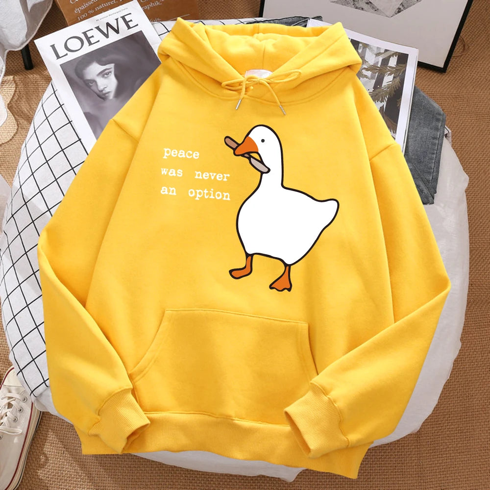 Peace Was Never An Option Printed Hoodie