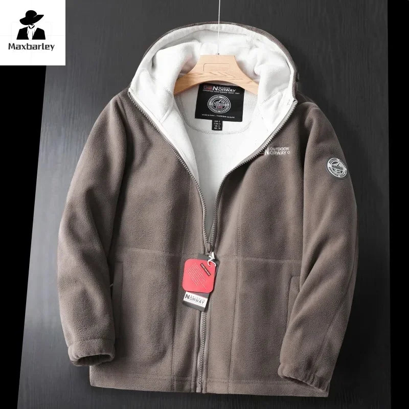 Winter Wool Jacket High-end Embroidered Thickened Fleece Windproof Jacket Coat