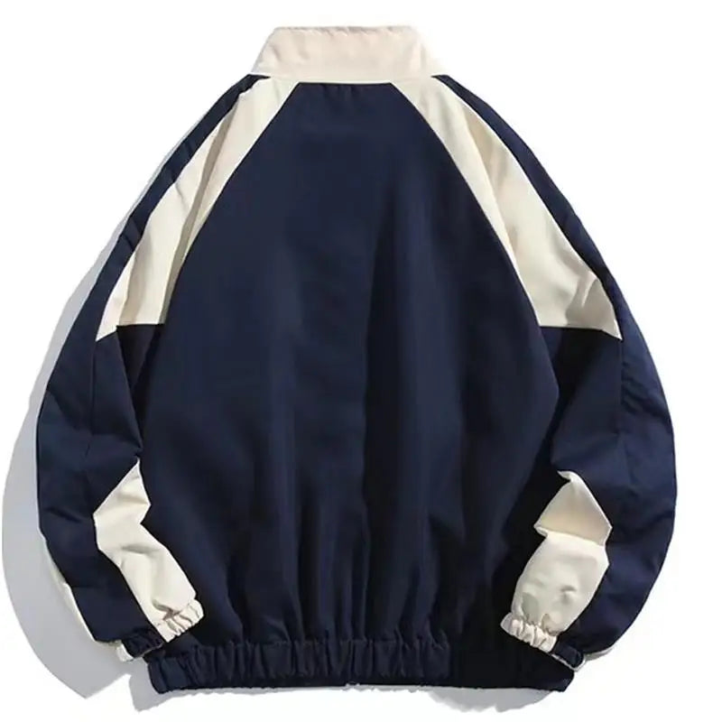 Reflective Striped Thin Jacket, Hip Hop Streetwear Coat Zipper