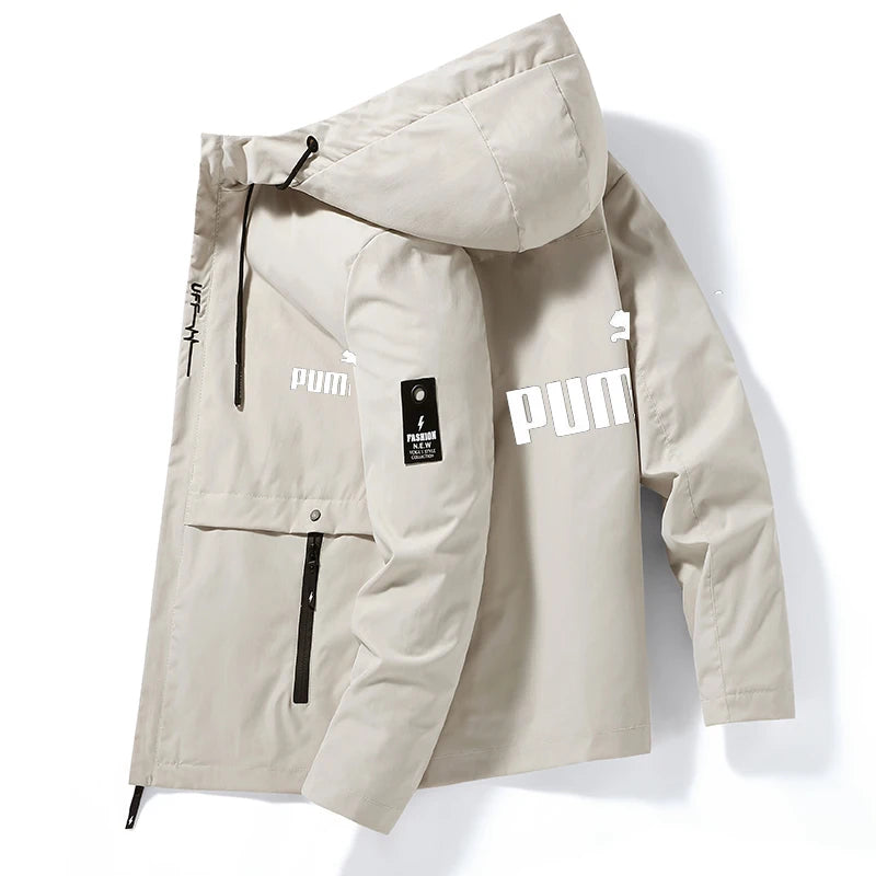 Windproof Zipper Hooded Jacket Casual Outdoor Sports Lightweight Style