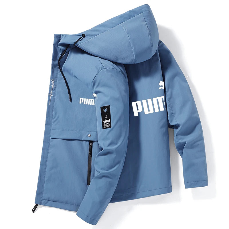 Windproof Zipper Hooded Jacket Casual Outdoor Sports Lightweight Style
