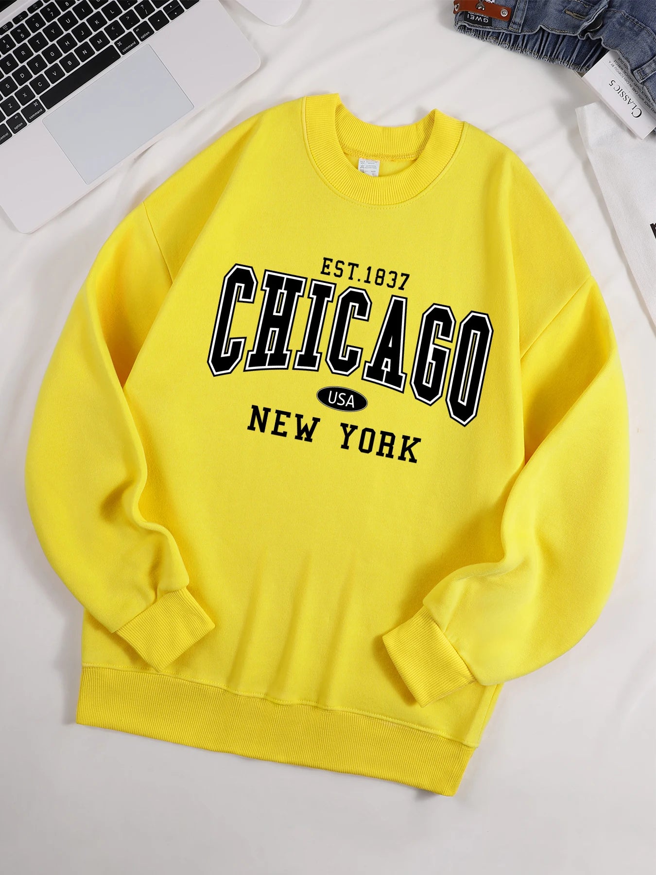Chicago New York Sweatshirt Harajuku Fleece Pullover