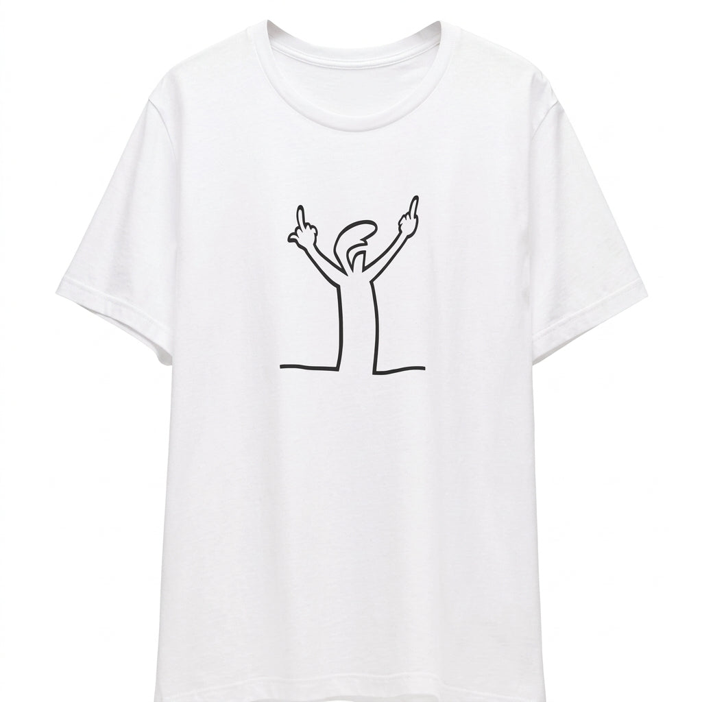 Angry La Linea Cotton T-Shirt
