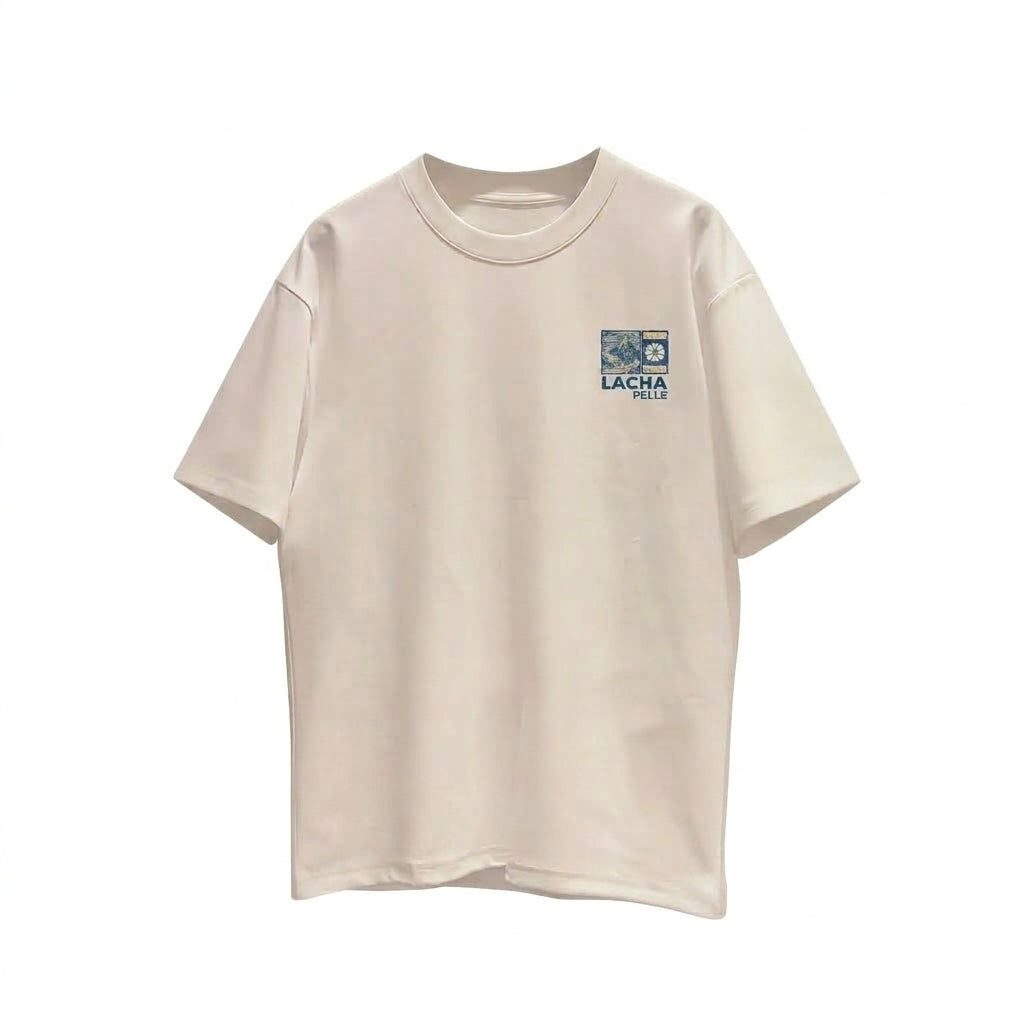 The Cherry Blossom Pattern of Mount Fuji Cotton Casual T-Shirt