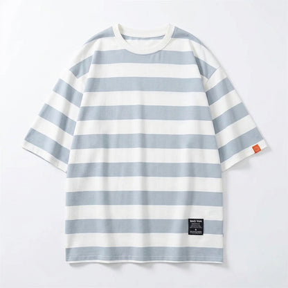 Striped Men's Casual Oversized T Shirts