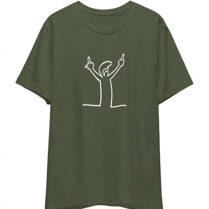 Angry La Linea Cotton T-Shirt