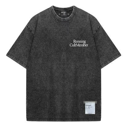 Casual Cotton Round Neck Vintage Style Loose Fit T-Shirt