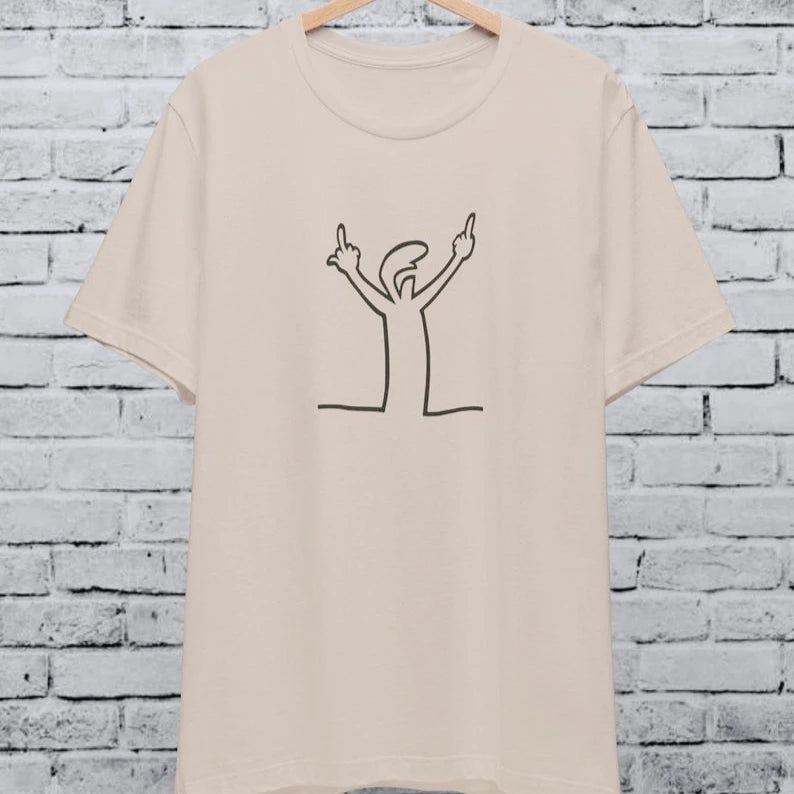 Angry La Linea Cotton T-Shirt