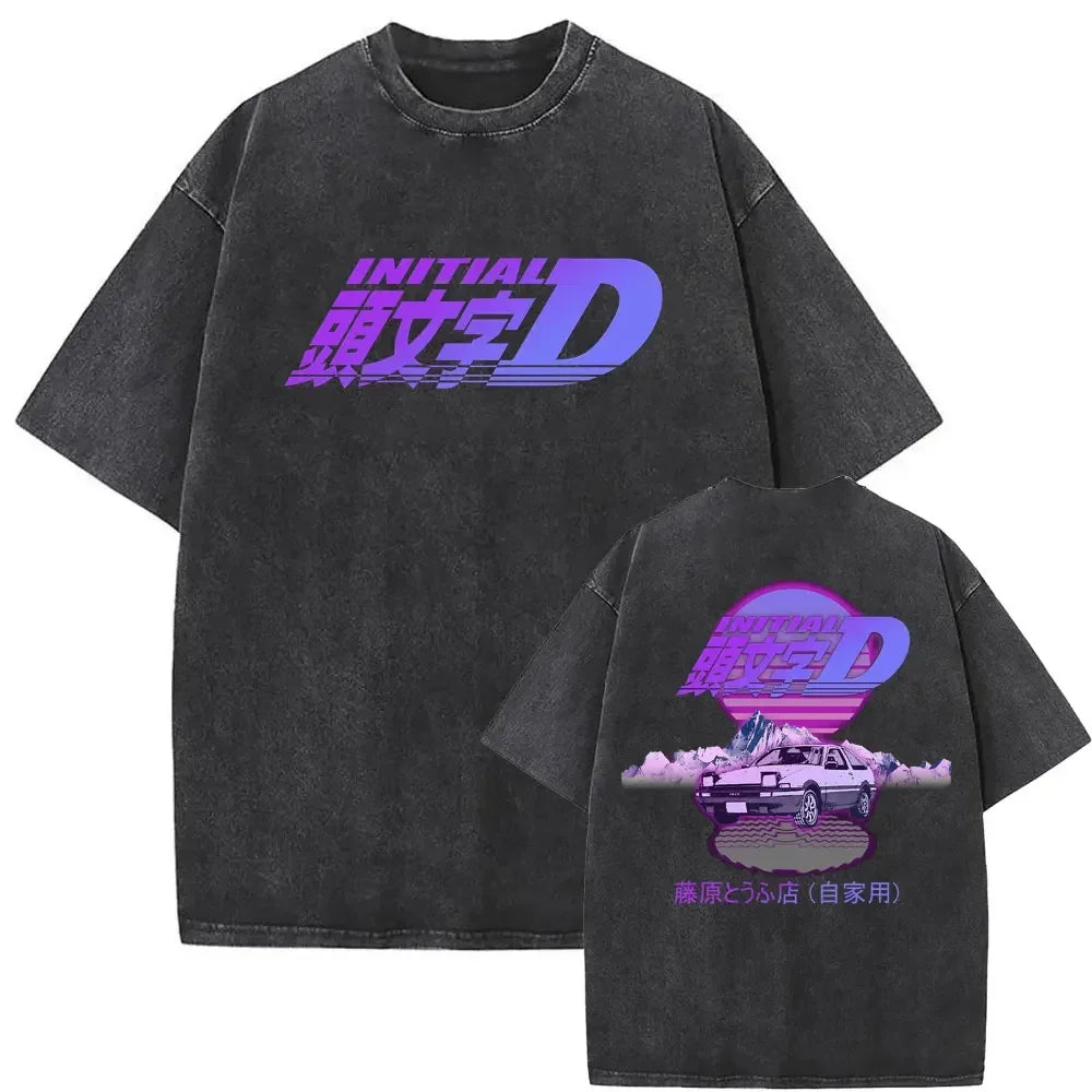 Anime Initial D Fujiwara Takumi Casual Oversized T-shirts