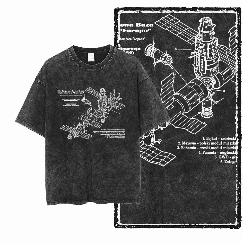 ASTRONAUT SPACE THEMES Printed Cotton Big Size T Shirt