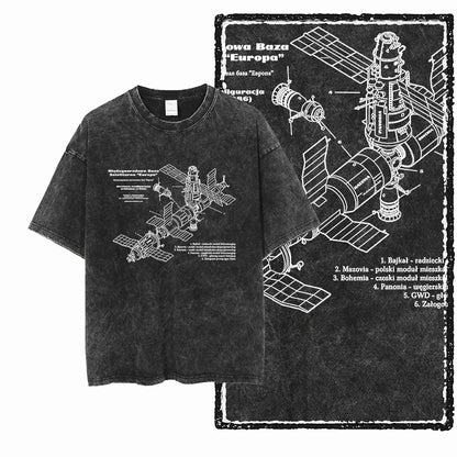 ASTRONAUT SPACE THEMES Printed Cotton Big Size T Shirt